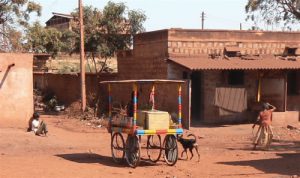 Soda kiosk in a red-dirt village