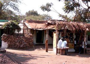 Tiny shop and house