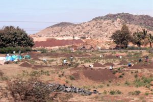 Small copper diggings mined by hand.