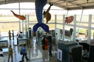 The new Vijayanagar airport near the