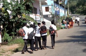 Schoolboys near Quilon. Quilon or