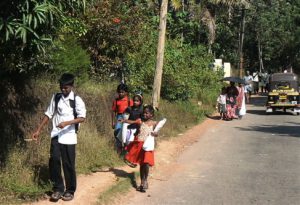 School children near Quilon. Quilon or