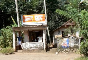 Very small kiosk selling cigarettes