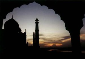 Agra Taj Mahal at sunset