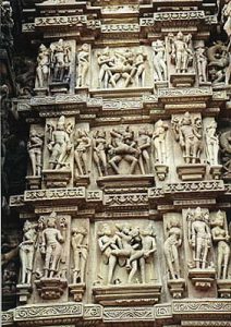 Khajuraho temple erotic details