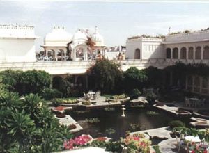 Udaipur Lake Palace Hotel courtyard