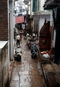 Varanasi narrow street