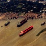 Airplane view of the ship-breaking yard (see photos).