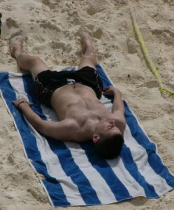 Cancun sun bather