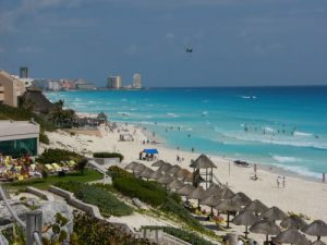 Mexico, Cancun - view from the Temple of the Hand