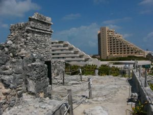 Mexico, Cancun - Temple of the Hand Print (1200-1550 AD)