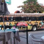 Mexico, Cancun - colorful bus service