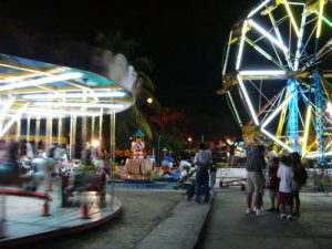 Mexico, Cancun - night life in the Centro district (away