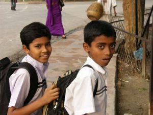 Dhaka - schoolkids after school