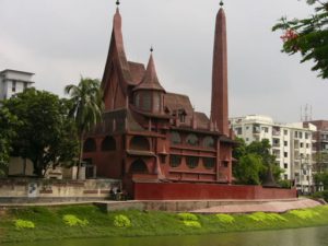 Dhaka - bizarre private 'church house' in the central city.