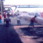 Dhaka - road repairs.