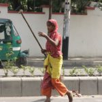 Dhaka - a street sweeper