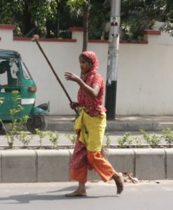 Dhaka - a street sweeper