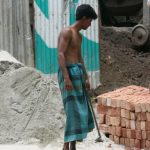 Dhaka - laborer at construction site.