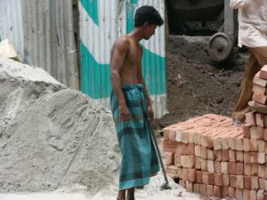 Dhaka - laborer at construction site.