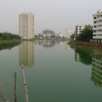 Dhaka - upscale condos along the river.
