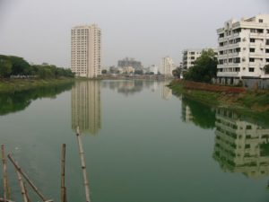 Dhaka - upscale condos along the river.