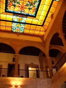 Morelia - beautiful university library ceiling This