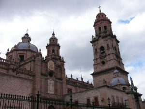 Beautiful baroque cathedral Morelia is