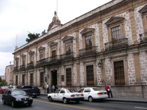 Morelia -outside view of the university library