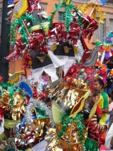 Morelia - central plaza festival ornaments