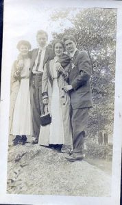 John (r) with girlfriend and another couple, about 1910