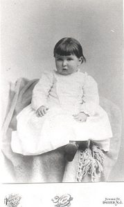 The second youngest of John's siblings, baby Ethel,  taken about