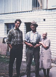 Richard Ammon with Johann and Ida Ammon (John's cousins) Herzogenbuchsee, 1965