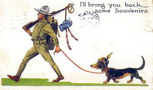 Postcard sent home by John from Camp Gordon, Georgia 1918 Sketch