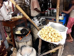 Khulna ferry landing food stall