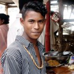 Khulna ferry landing bicycle rikshaw driver