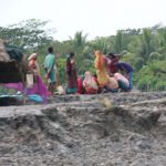 Mongla town scene - colorfully dressed women; my guide suggested