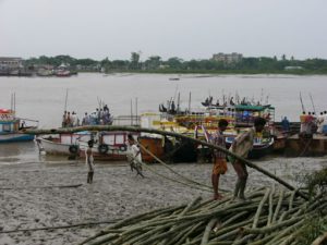 Mongla is an important port city.