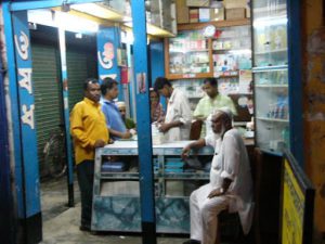 Mongla town scene - pharmacy