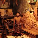 Mongla town scene - furniture shop carver