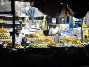 Mongla town scene - night market