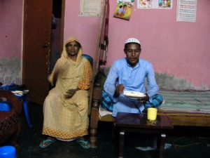 Mongla town scene - dinner at a private home with