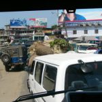 Typical traffic chaos at intersections with