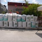 Salt packs waiting for a pick-up.