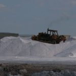 Salt farming in the tiny village