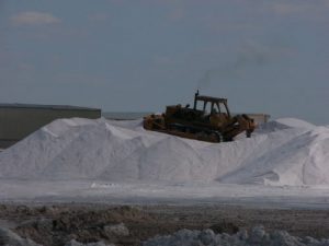 Salt farming in the tiny village