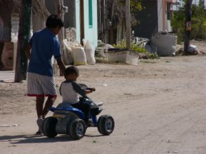 Kids in the tiny village