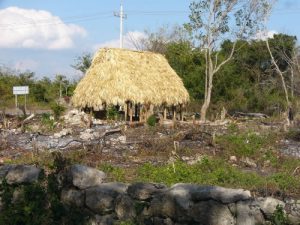 Along the rural road that leads