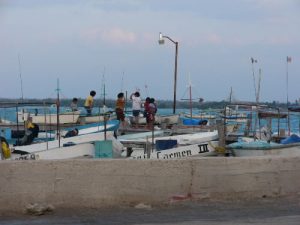 Rio Lagartos is a small town with fishing and tourist