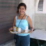 Hotel breakfast hostess.